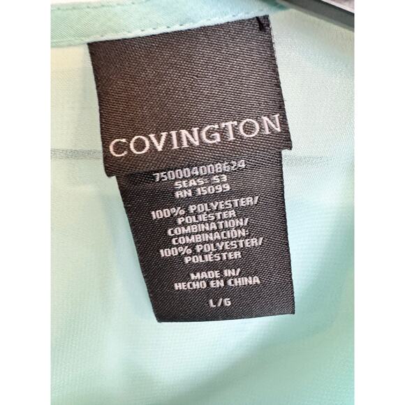Covington Short Sleeve Blouse Women's Size Large - Picture 3 of 3